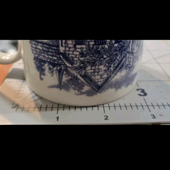 Vintage Royal Stafford Coaching Scene Coffee Mug Made in England Blue White Cup - Picture 11 of 12